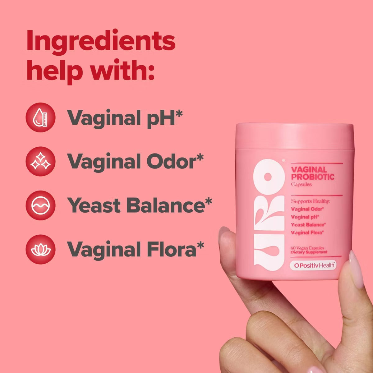 O Positiv - URO Vaginal Vegan Probiotic **BAJO-PEDIDO**