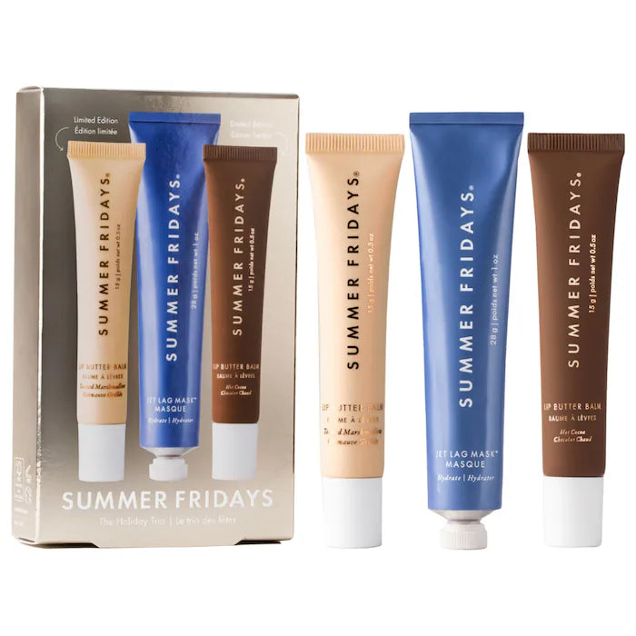 Summer Fridays - The Holiday Trio Set with Lip Butter Balm in Hot Cocoa & Toasted Marshmallow