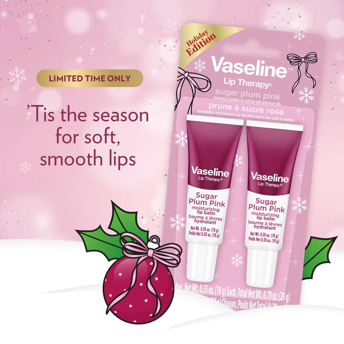 Vaseline -  Holiday Limited Edition Lip Balm  Sugar Plum