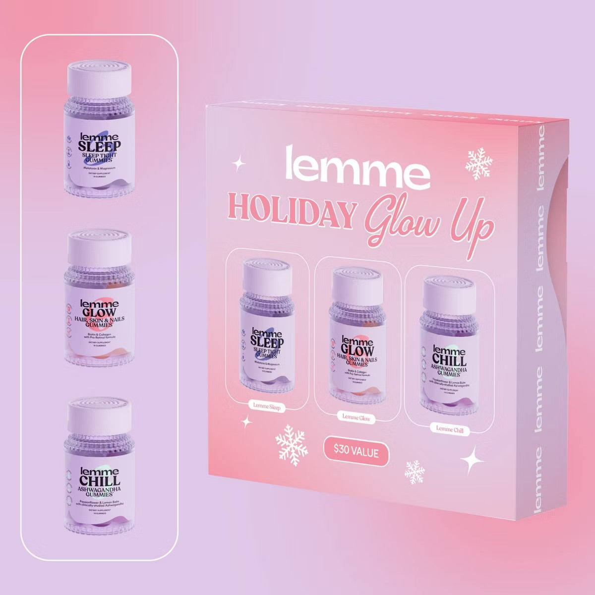 Lemme - Holiday Glow Up Mini's Gift Set