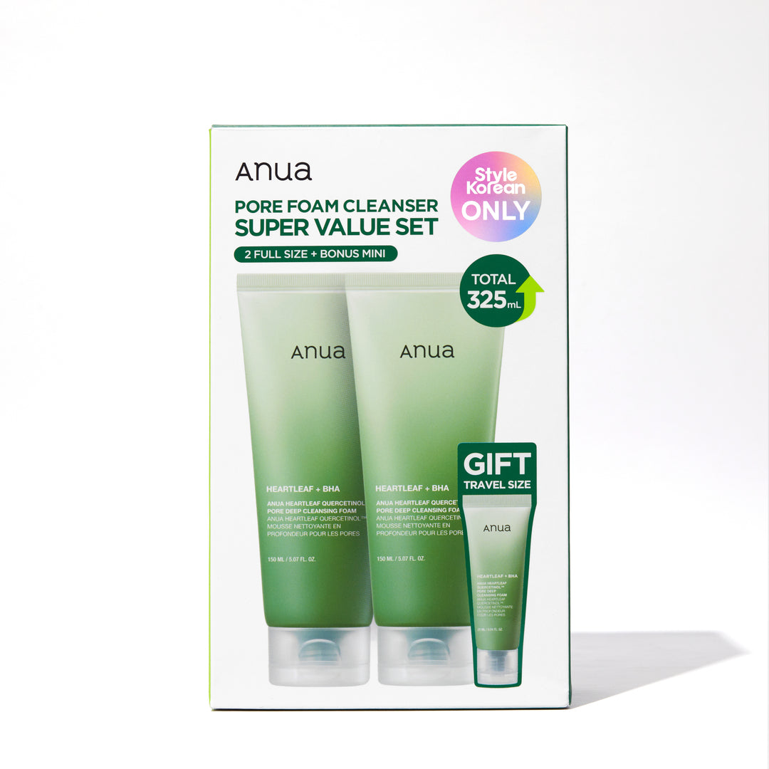 Anua - Heartleaf Pore Cleansing Foam Double Set