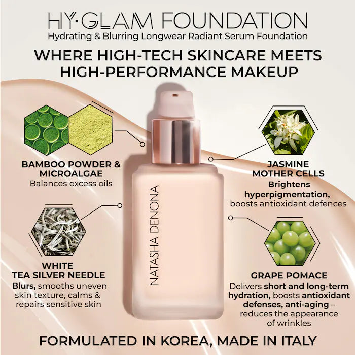NATASHA DENONA -  Hy-Glam Foundation Hydrating & Blurring Luminous Longwear Serum Foundation **BAJO-PEDIDO**