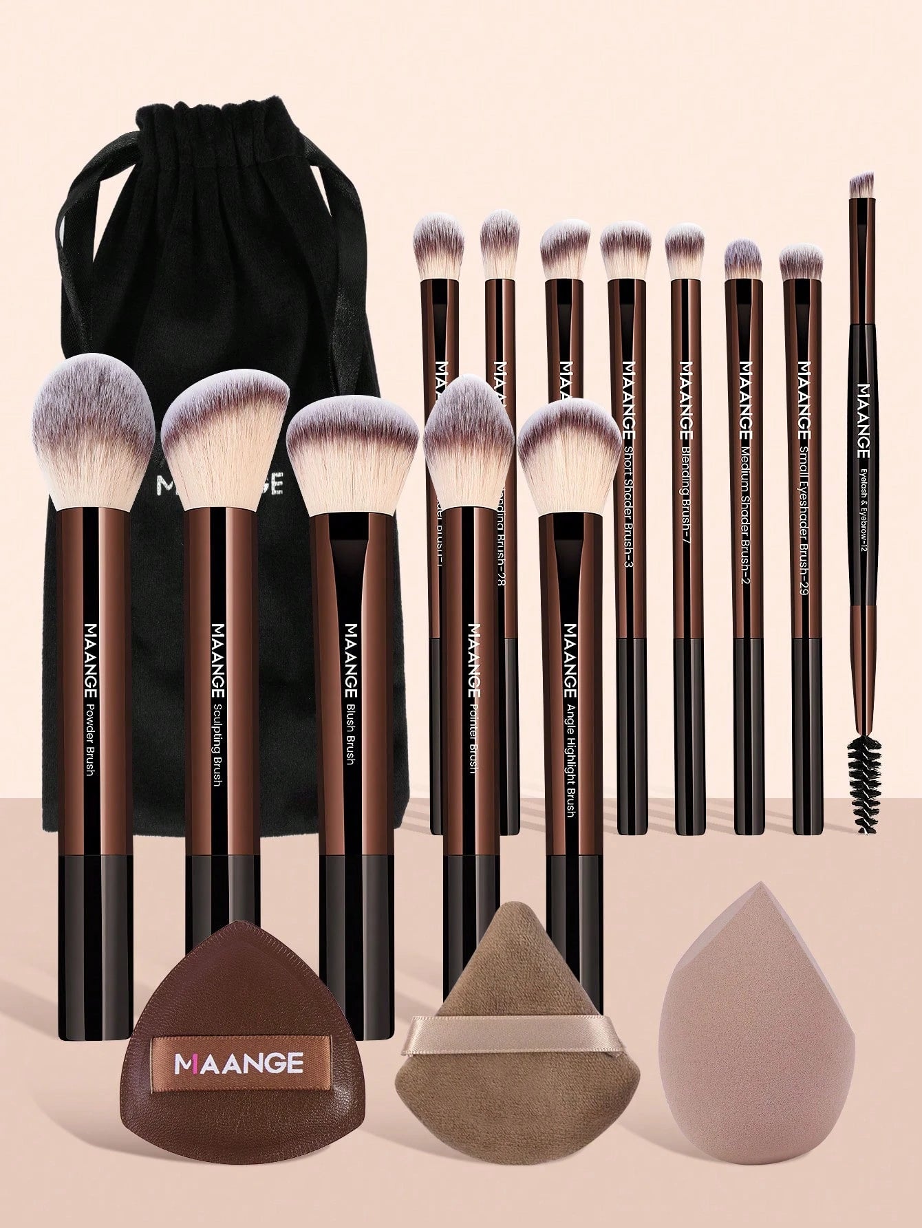 MAANGE - 13 piezas Brochas de maquillaje