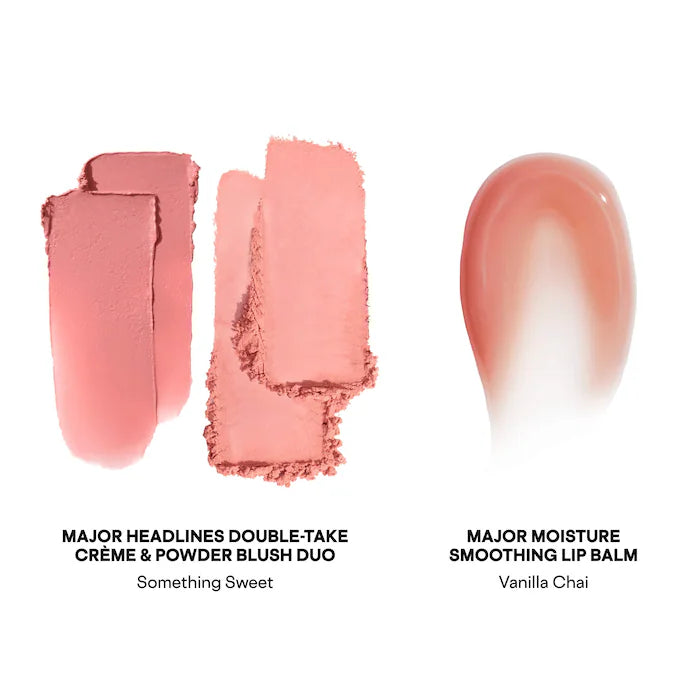 PATRICK TA  Major Headlines Double-Take Crème & Powder Blush Duo & Lip Balm Makeup Gift Set **BAJO-PEDIDO**