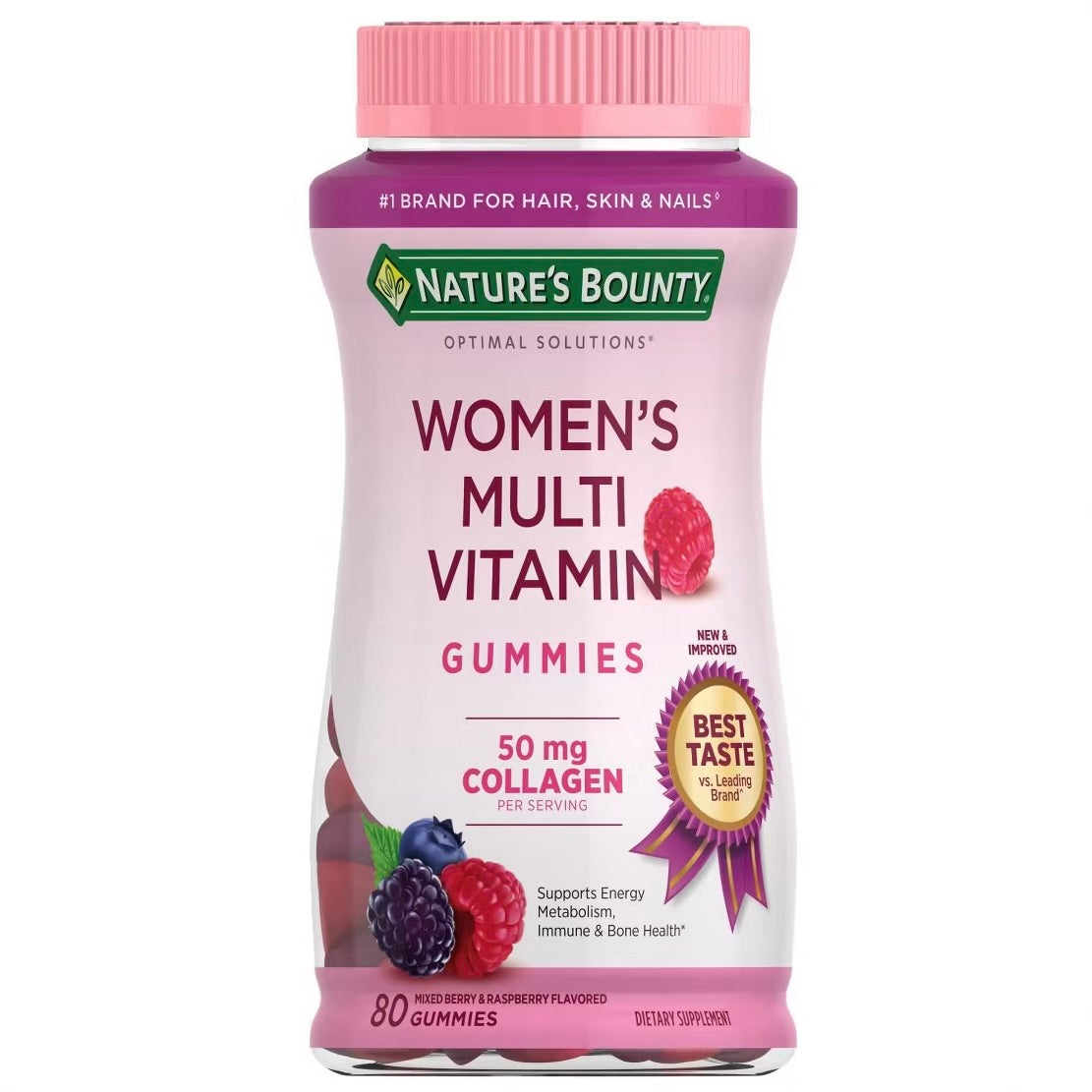 Nature's Bounty Optimal Solutions - Women's Multivitamin Gummies - Mixed Berry and Raspberry