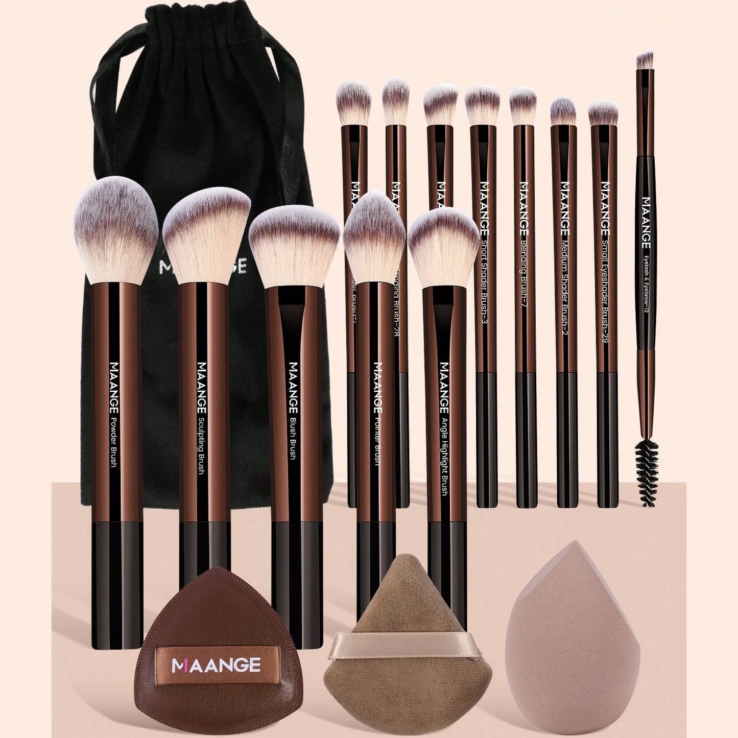 MAANGE - 13 piezas Brochas de maquillaje