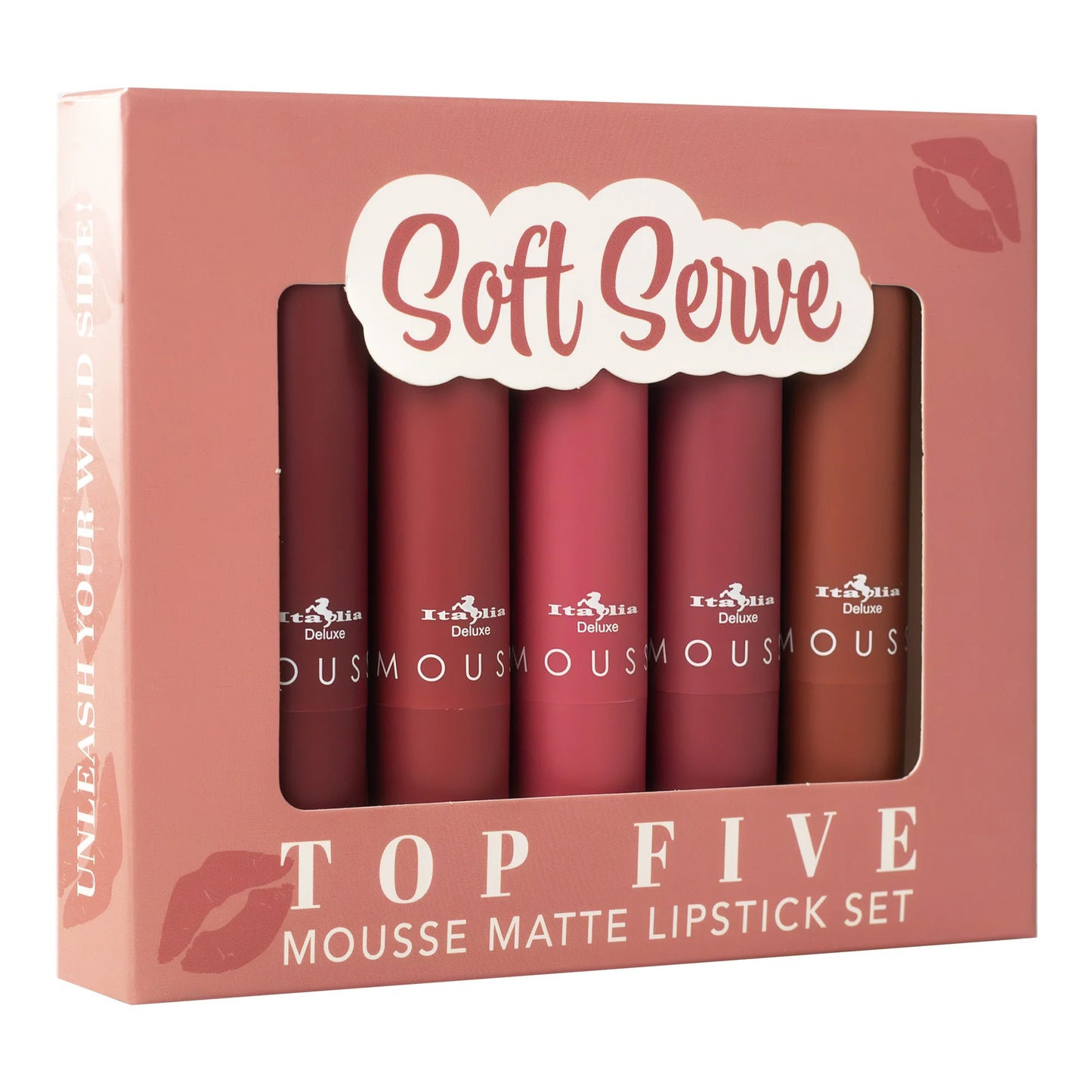 Set de Labiales Mousse Matte Lipstick Top Five Sets - Italia Deluxe