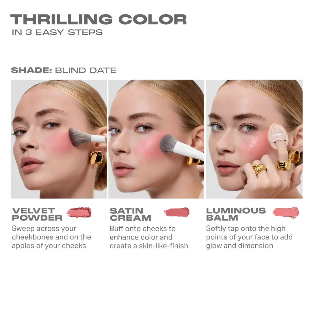 Morphe - Cheek Thrills Multi-Finish Face Trio