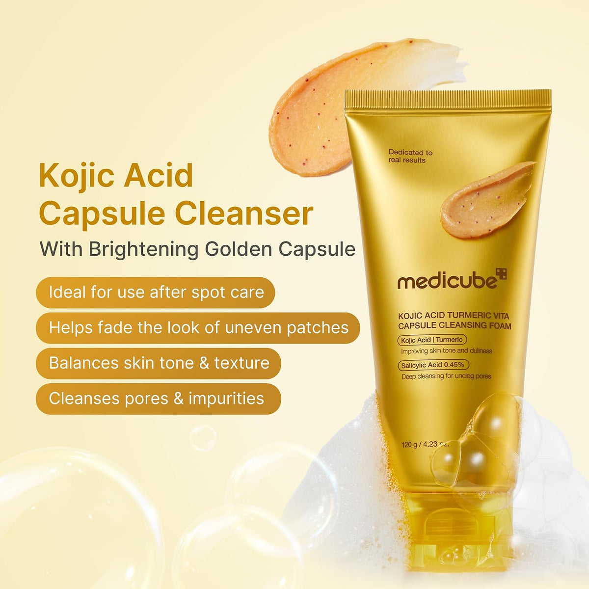 medicube - Kojic Acid Turmeric Vita Capsule Cleansing Foam