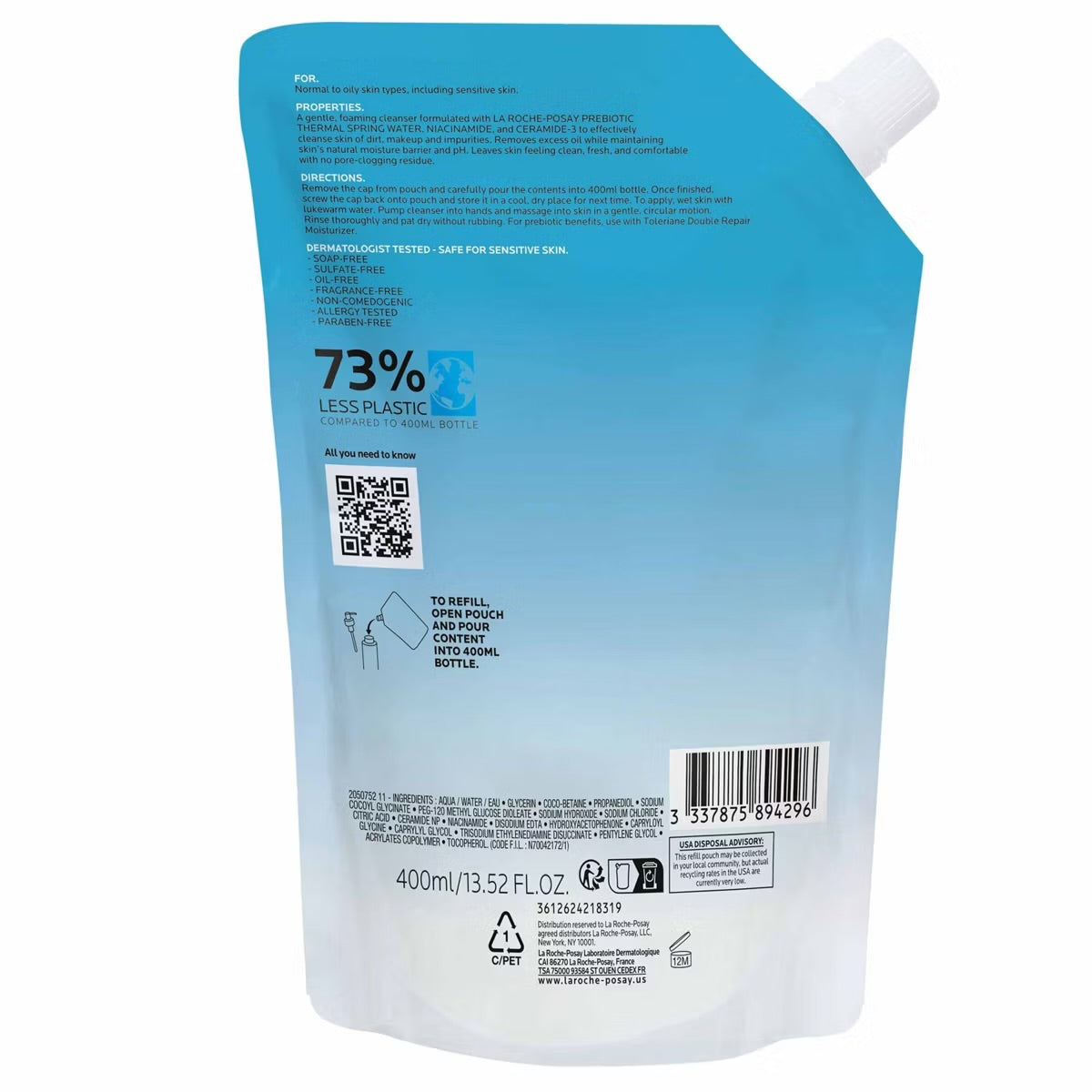 La Roche Posay - Toleriane Purifying Foaming Facial Cleanser