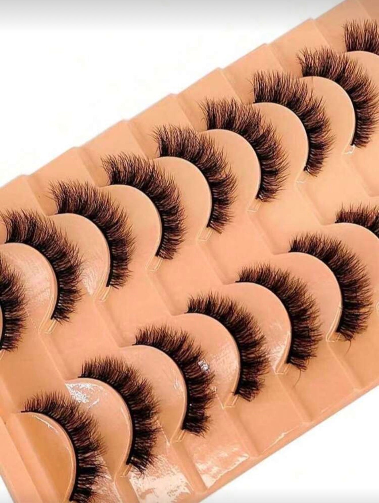Shein - Set de 10 Pares de Pestañas Postizas de Visón 3D