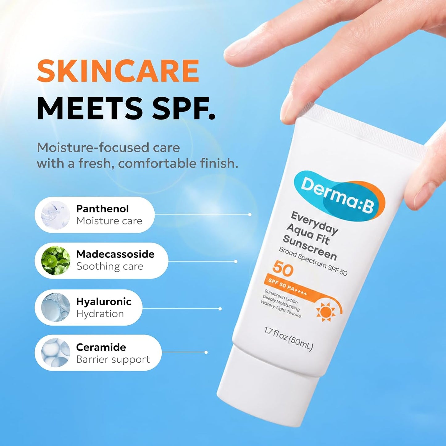 Derma: B - Everyday Aqua Fit Sunscreen SPF50+ PA++++