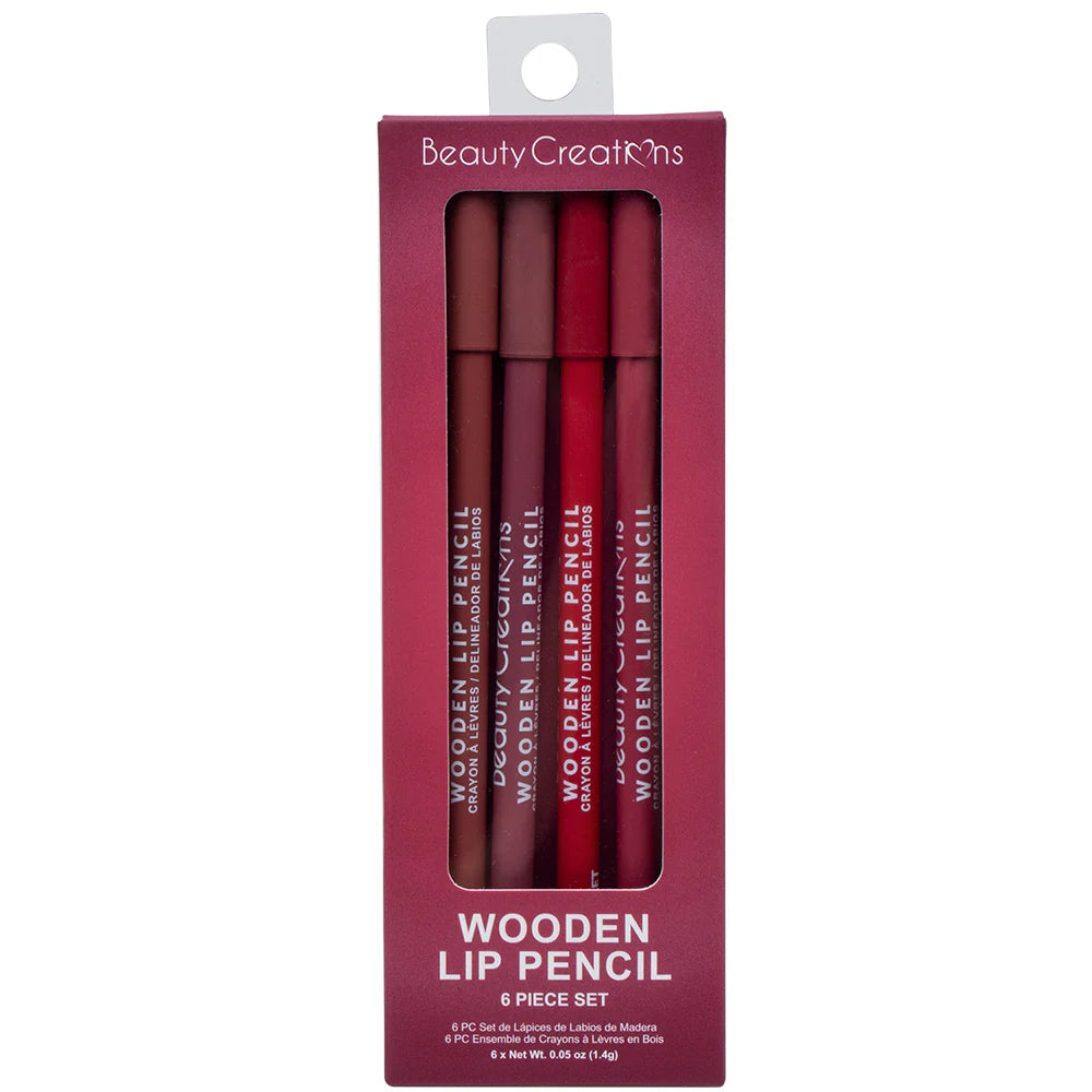 Beauty Creations - Wooden Lip Pencil 6 PC Set