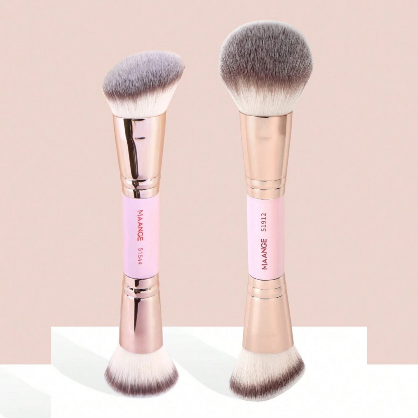 SHEIN - Set de 2 Brochas de Maquillaje doble cabezal