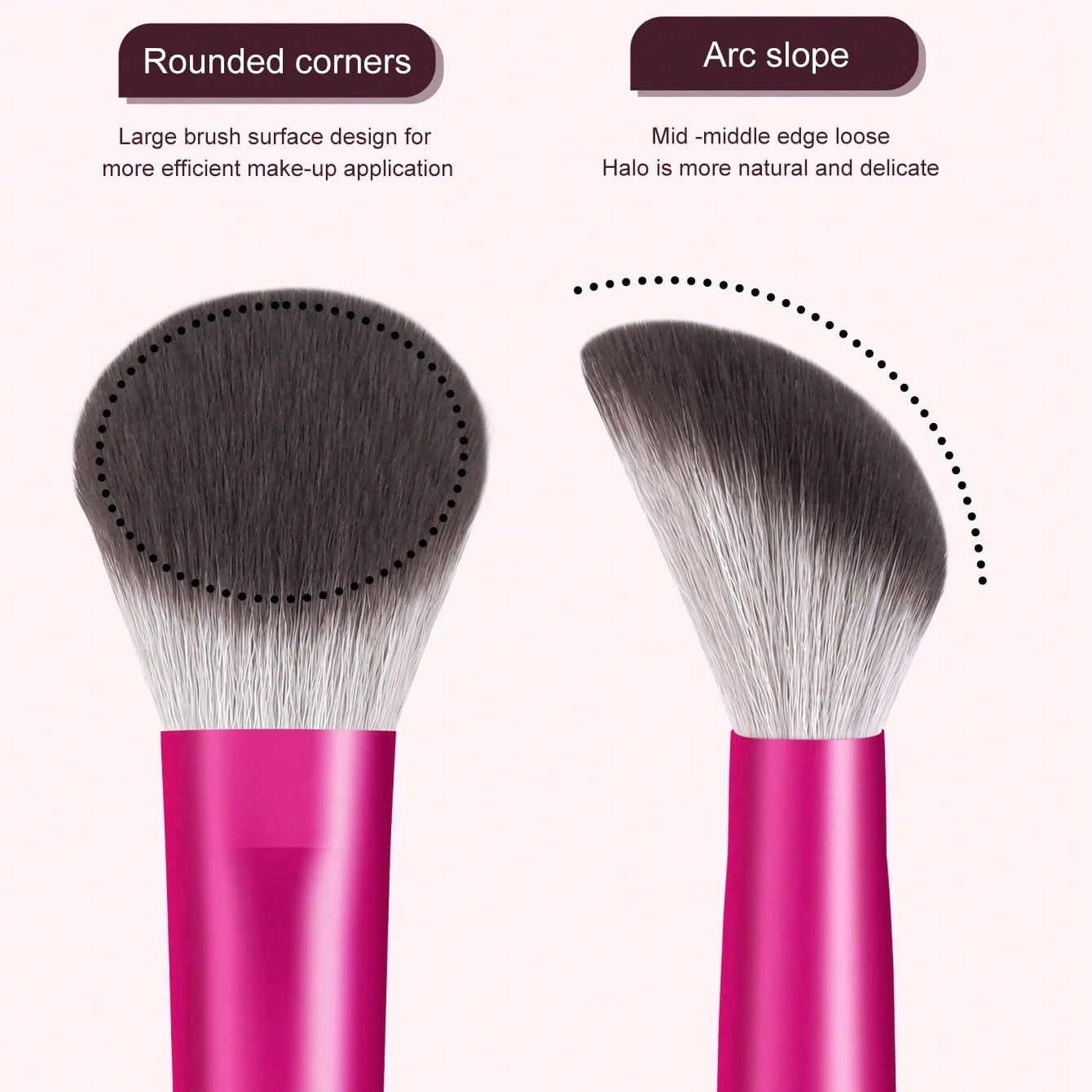 MAANGE - Brochas de Maquillaje Profesional para Rubor/Polvo