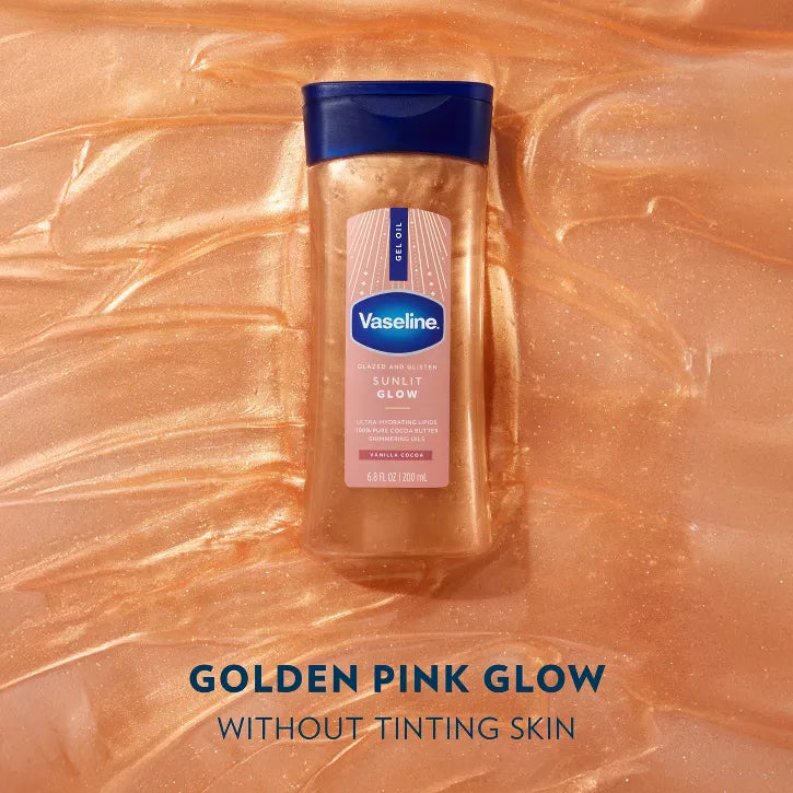 Vaseline - Glazed & Glisten Vanilla Cocoa Shimmering Gel Body Oil **BAJO PEDIDO**
