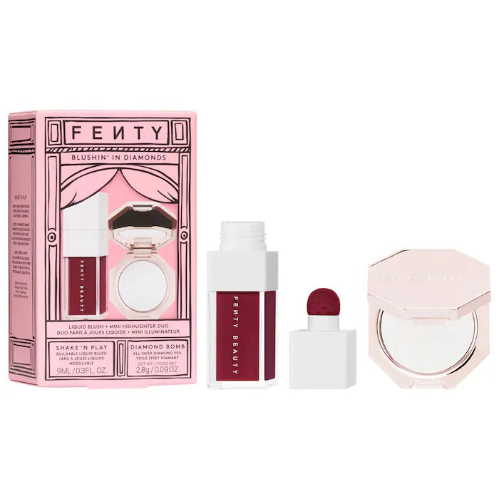 Fenty Beauty by Rihanna  Blushin' In Diamonds Liquid Blush + Highlighter Duo Makeup Gift Set **BAJO-PEDIDO**