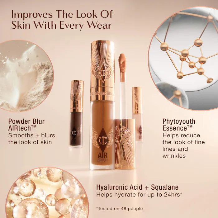 Charlotte Tilbury  Airbrush Flawless Crease-Proof Long-Wear Blur Concealer with Hyaluronic Acid **BAJO-PEDIDO**