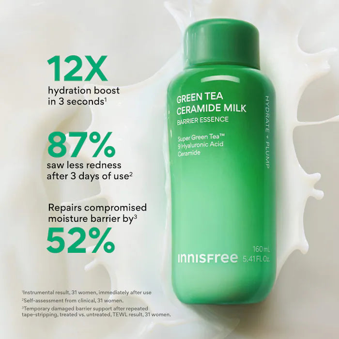 innisfree  Green Tea Ceramide Milk Toner for Hydration & Barrier Repair **BAJO PEDIDO**