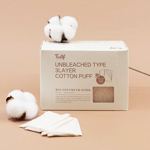 Toolif - Unbleached 3-Layered Cotton Pads