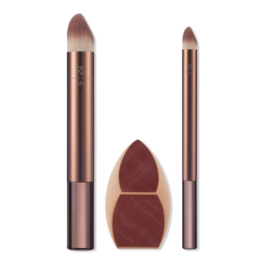 Real Techniques - Makeupsaver Blending Sponge + Makeup Brush Trio **BAJO-PEDIDO**