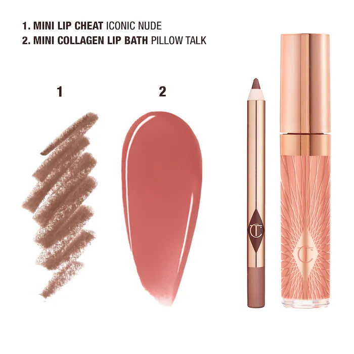 Charlotte Tilbury - Mini Glossy Pink Lip Gloss + Lip Liner Set **BAJO-PEDIDO**