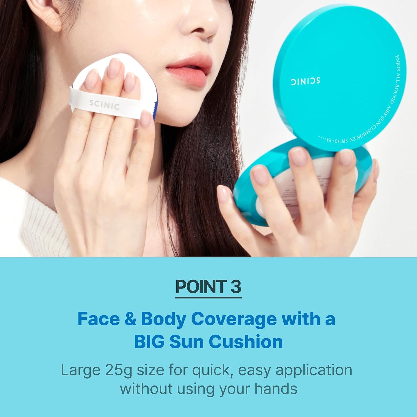 SCINIC - Enjoy All Round Airy Sun Cushion EX SPF50+ PA++++
