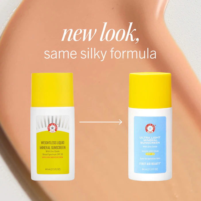 First Aid Beauty - Ultra Light Liquid Mineral Sunscreen with Zinc Oxide SPF 30 **BAJO-PEDIDO**