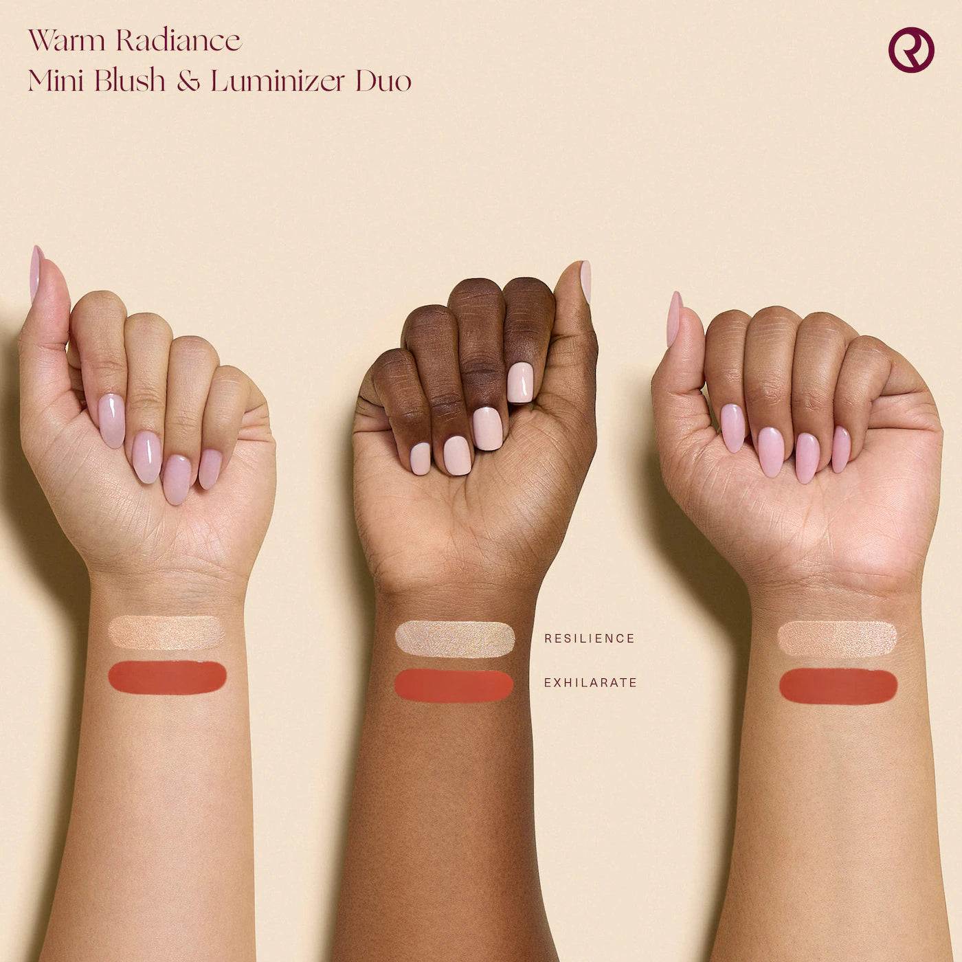 Rare Beauty - Mini Warm Radiance Blush & Luminizer Duo Makeup Gift Set