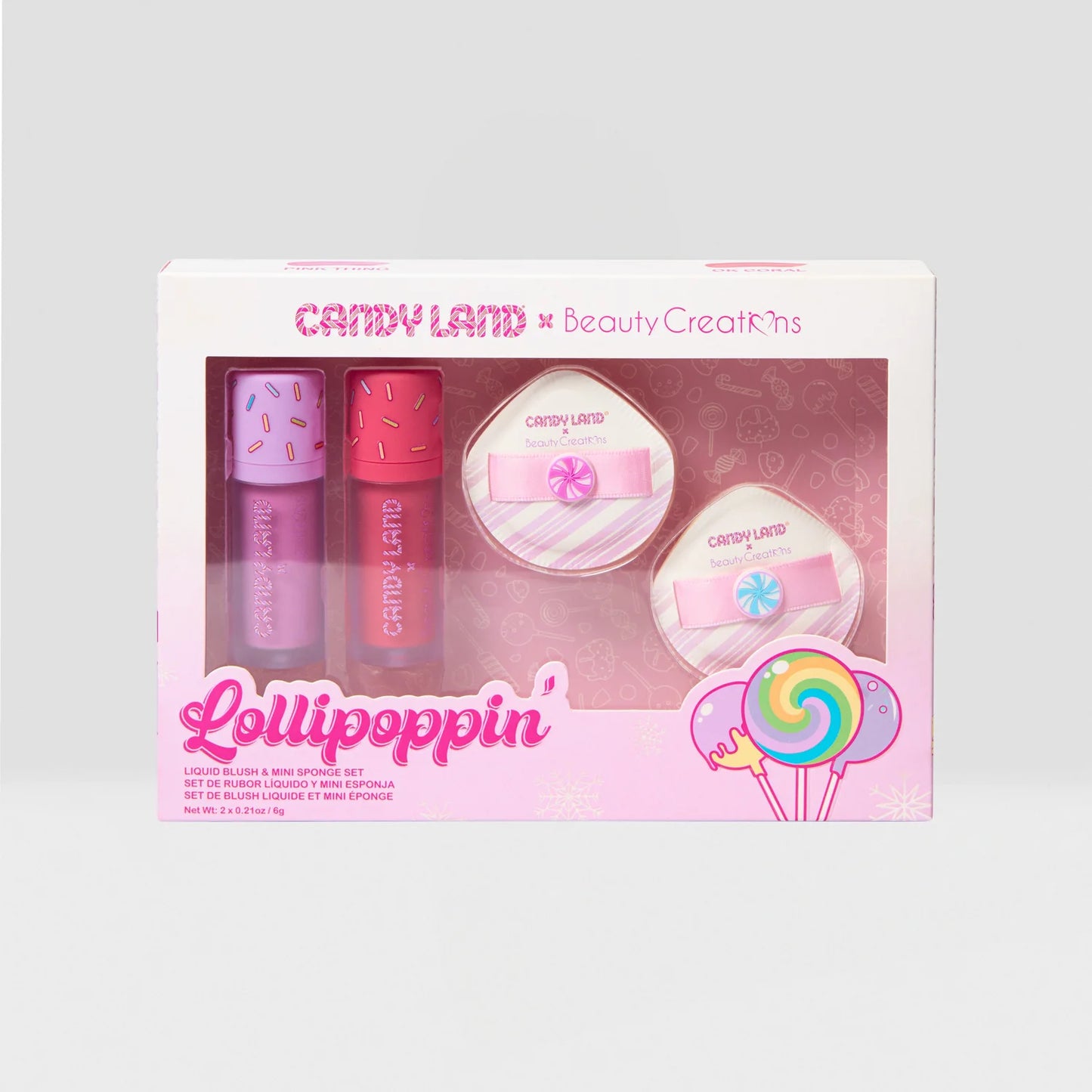 Beauty Creations - Candy Land Lollipoppin Liquid Blush & Mini Sponge Set