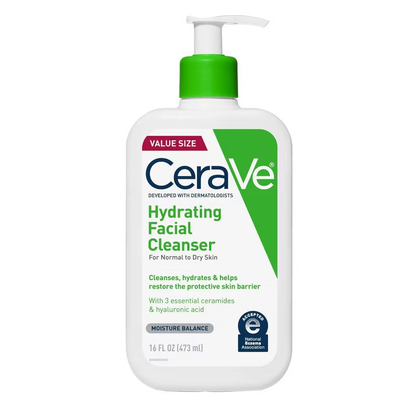 CeraVe - Limpiador Facial Face Wash Hydrating Facial Cleanser for Normal to Dry Skin