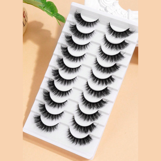 SHEIN - Set de Pestañas Postizas Volumizadas (10 Pares)