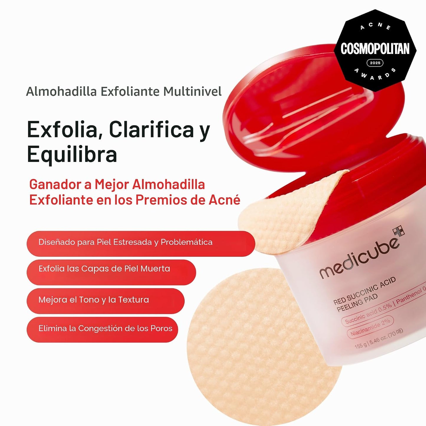medicube - Red Succinic Acid Peeling Pad