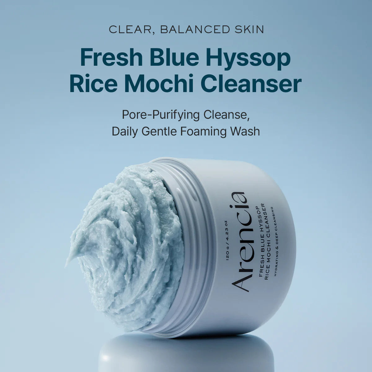 Arencia - Fresh Blue Hyssop Rice Mochi Cleanser
