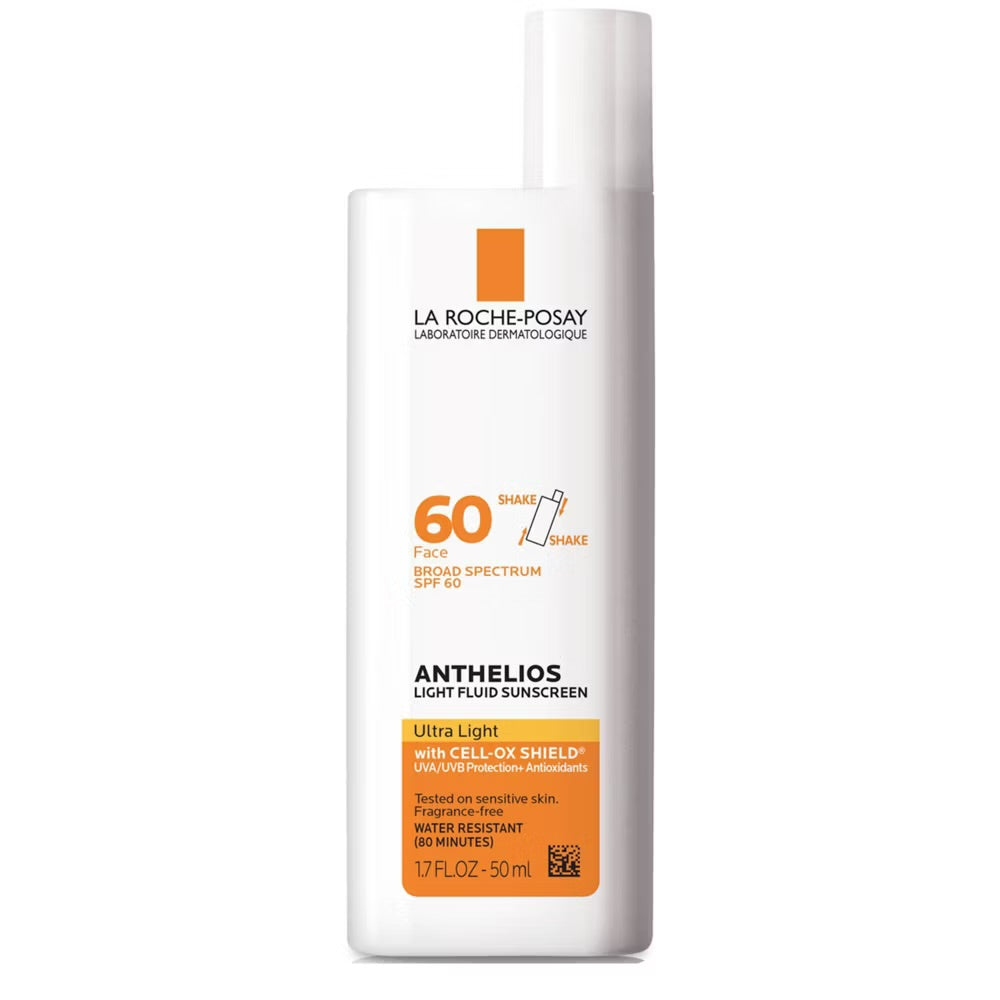 La Roche Posay - Anthelios Sunscreen, Ultra-Light Fluid Face Sunscreen, Oxybenzone Free Sunscreen Lotion SPF 60