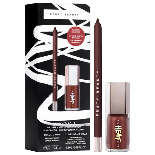 Fenty Beauty by Rihanna - Brown'd Pout Lip Liner + Mini Lip Plumper Duo