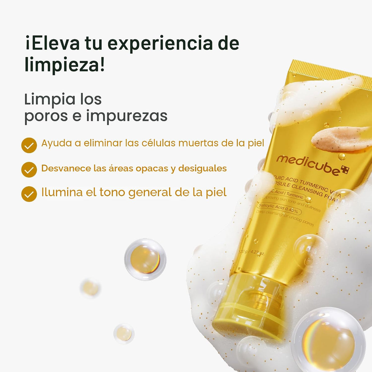 medicube - Kojic Acid Turmeric Vita Capsule Cleansing Foam