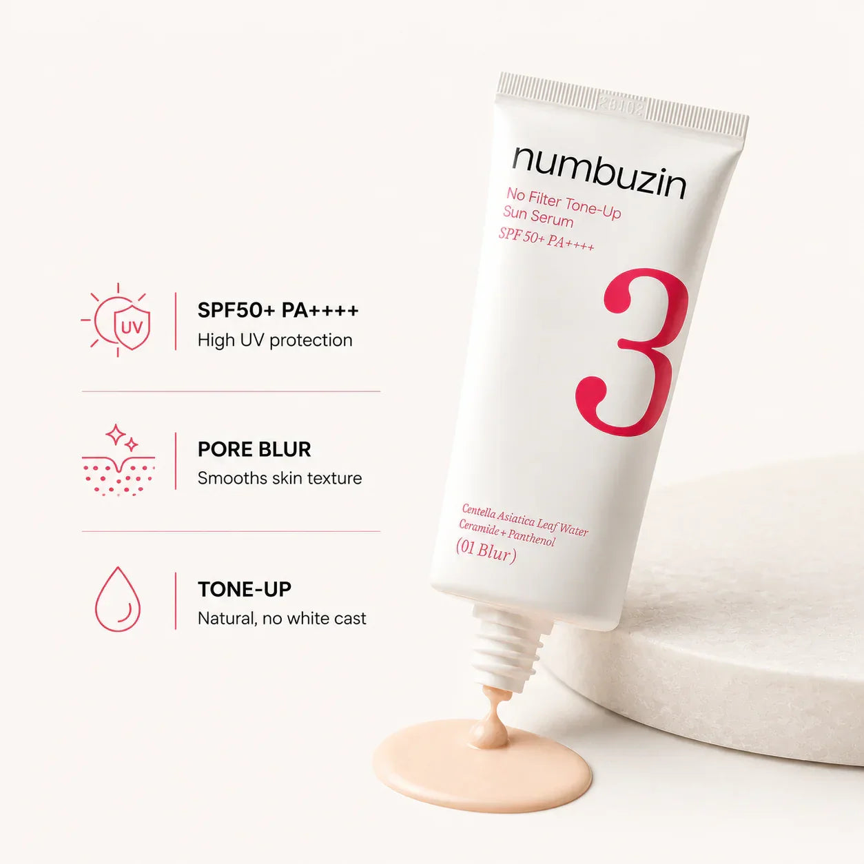 numbuzin - No.3 No Filter Tone-Up Sun Serum