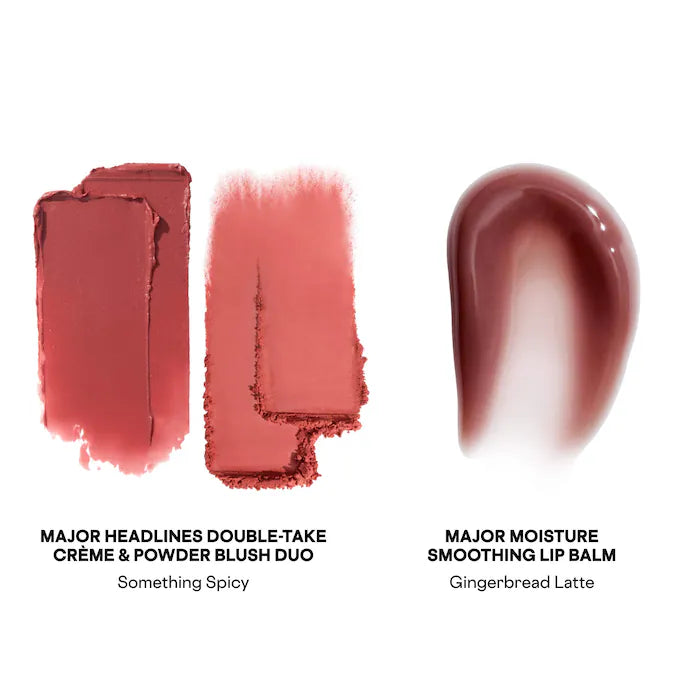 PATRICK TA  Major Headlines Double-Take Crème & Powder Blush Duo & Lip Balm Makeup Gift Set **BAJO-PEDIDO**