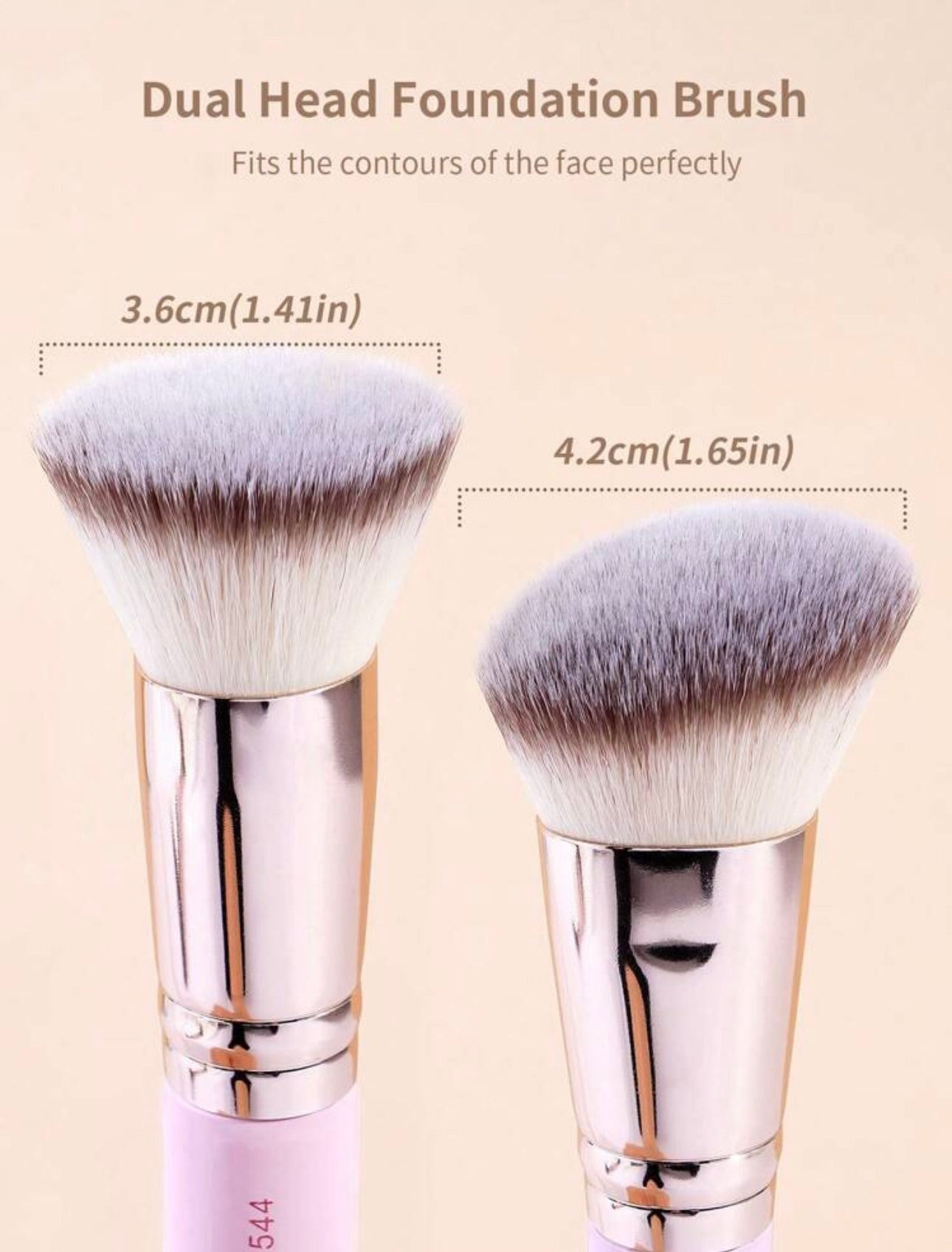 SHEIN - Set de 2 Brochas de Maquillaje doble cabezal