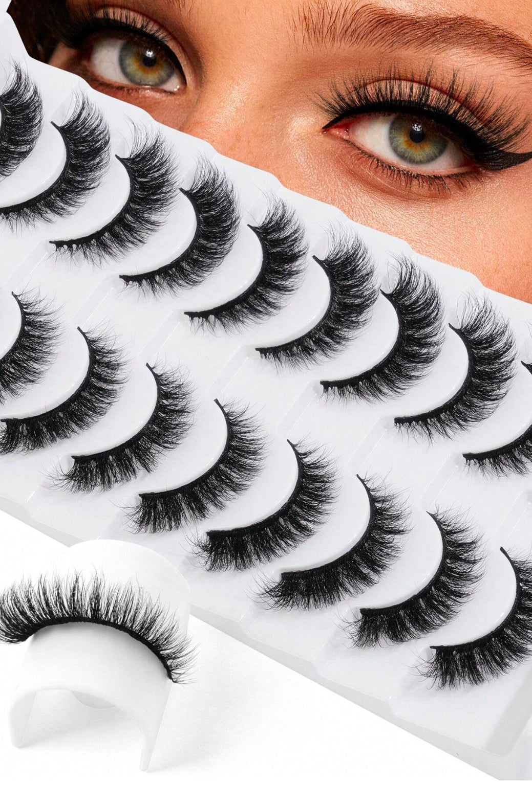 SHEIN - Set de Pestañas Postizas Volumizadas (10 Pares)