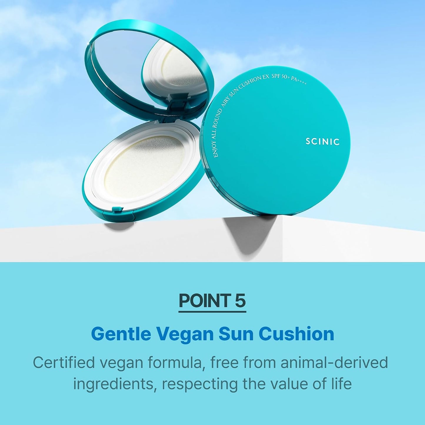 SCINIC - Enjoy All Round Airy Sun Cushion EX SPF50+ PA++++