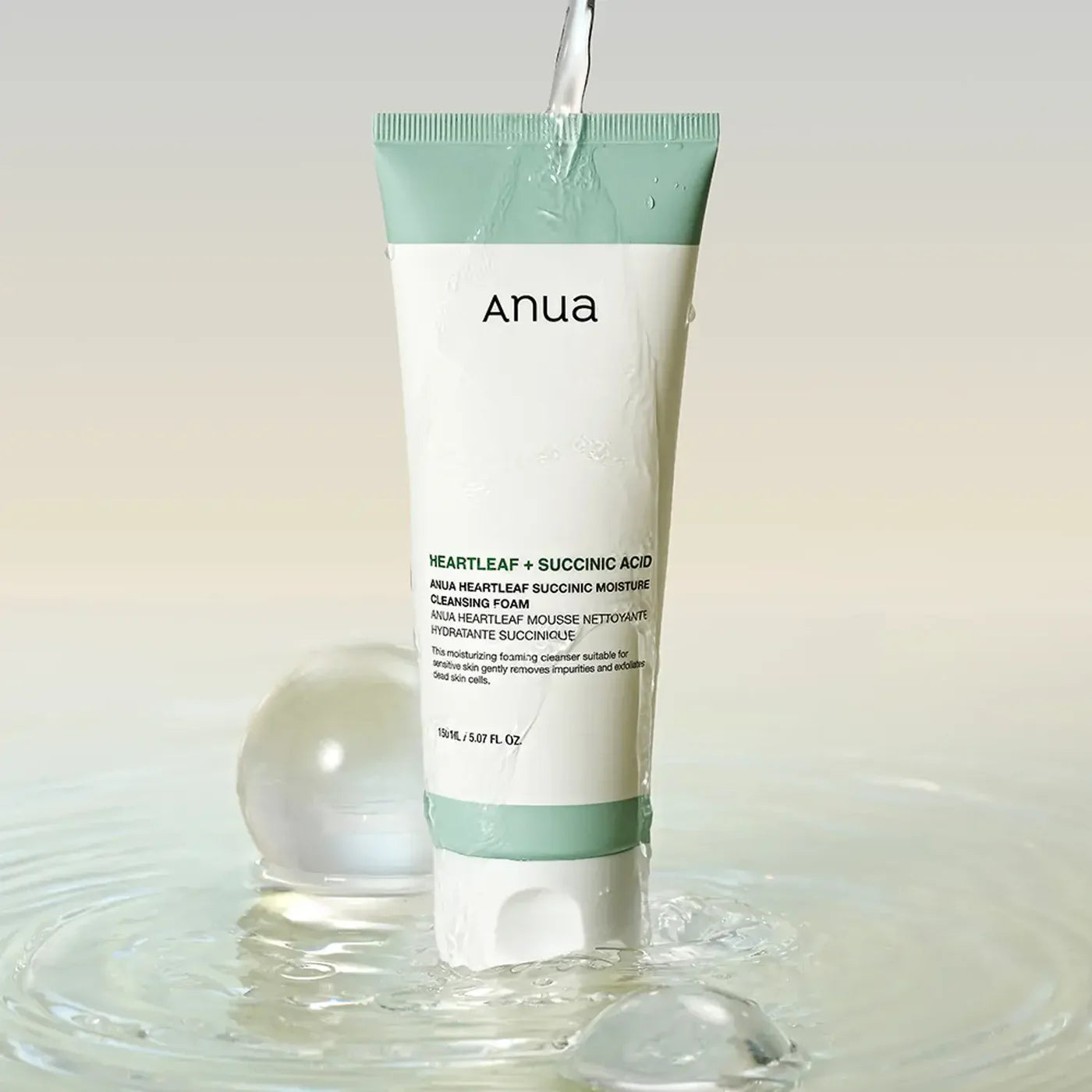 Anua - Heartleaf Succinic Moisture Cleansing Foam
