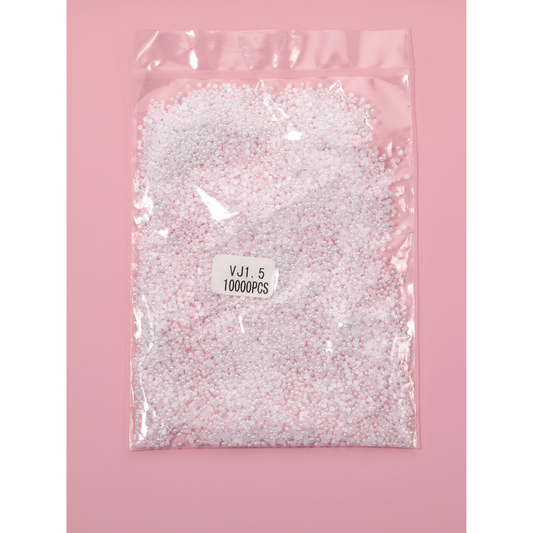 ✨Paquete de Perlas Multiusos Blancas (10,000 unidades) #SP0042-1