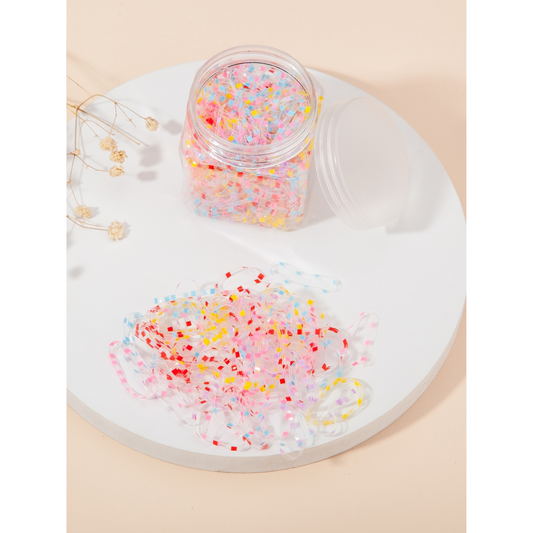 ✨Hulitos para el Cabello Transparentes #A-101 (200 piezas)