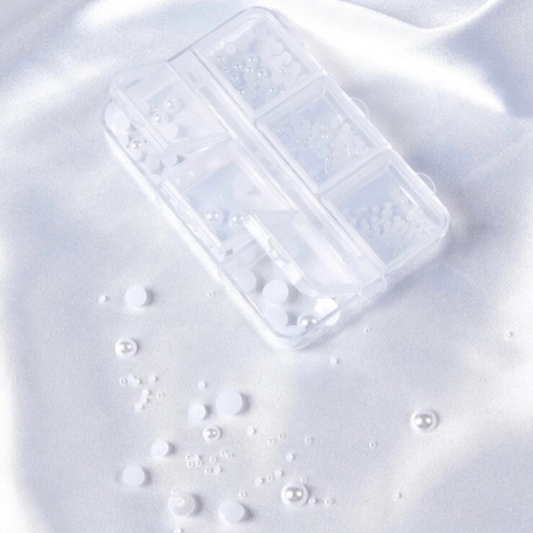 Caja de Perlas Multiusos Blancas 6 Tamaños #GD6-12P(E)