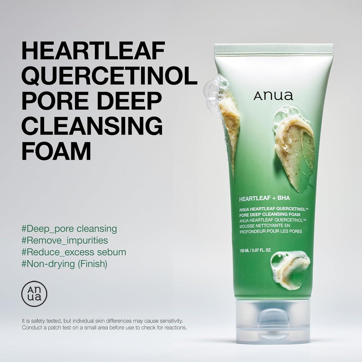 Anua - Espuma Limpiadora Heartleaf Quercetinol Pore Deep Cleansing Foam