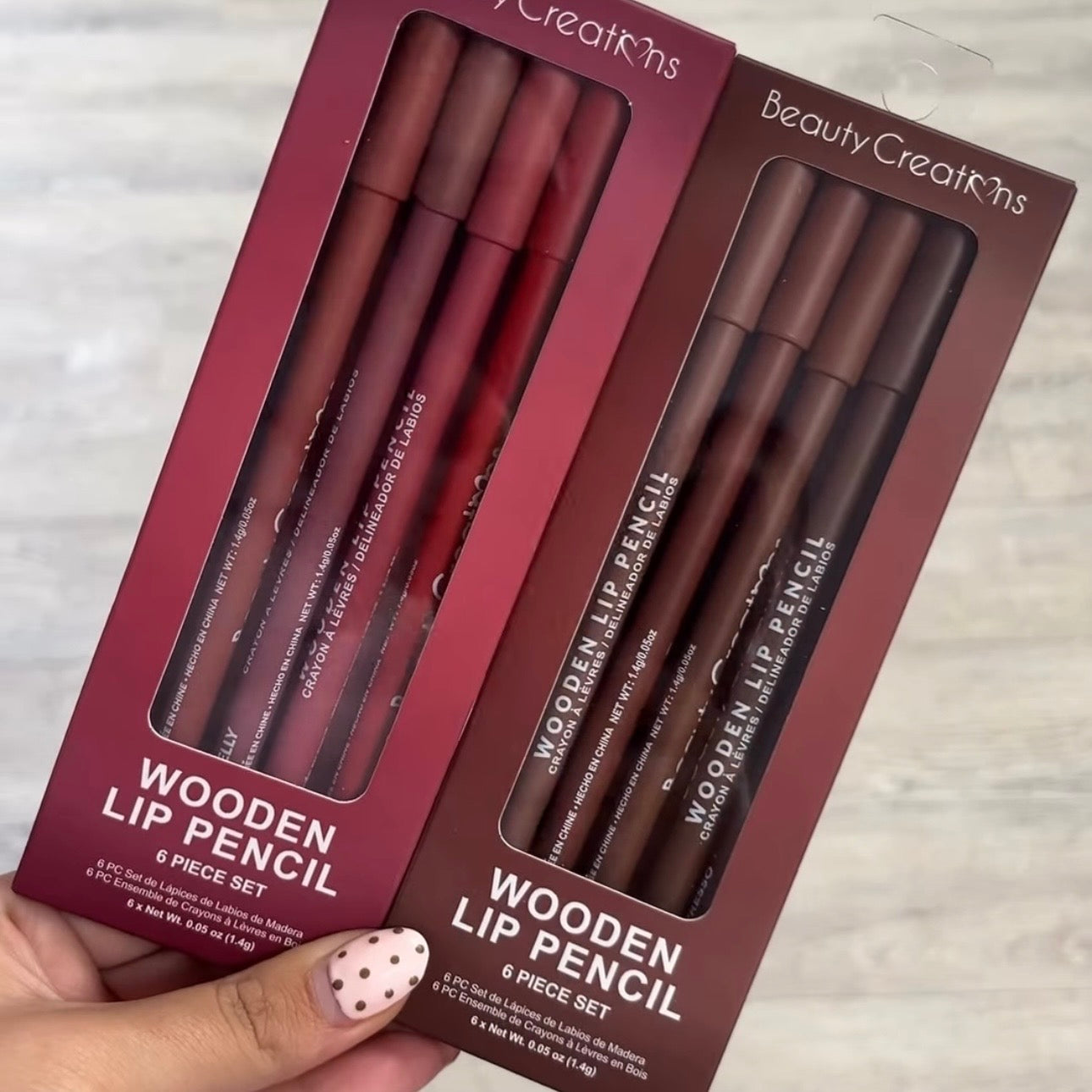 Beauty Creations - Wooden Lip Pencil 6 PC Set