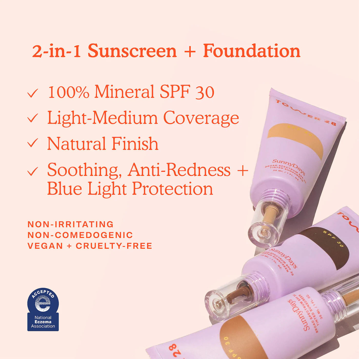 Tower 28 Beauty - SunnyDays SPF 30 Tinted Sunscreen Foundation