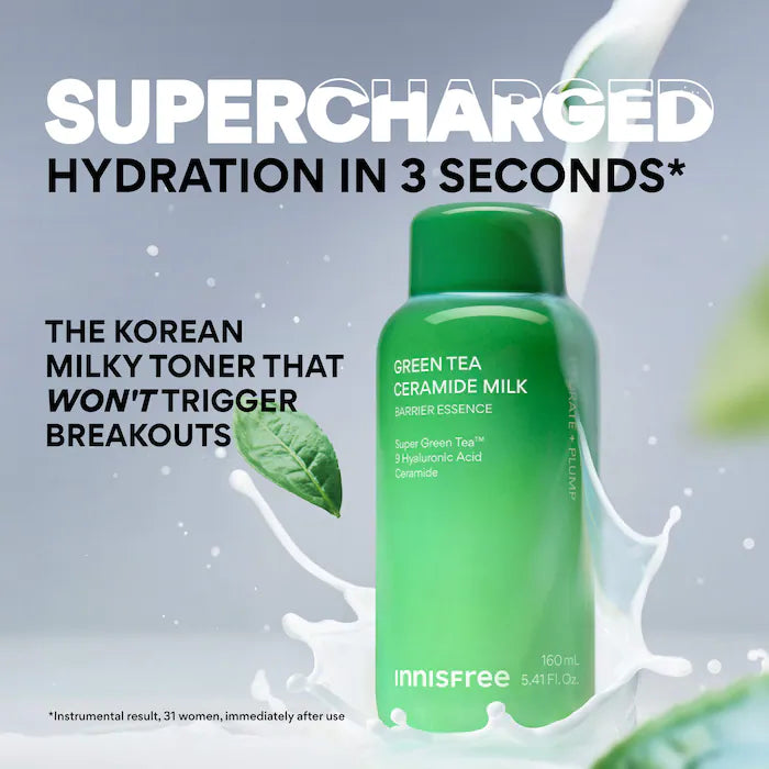 innisfree  Green Tea Ceramide Milk Toner for Hydration & Barrier Repair **BAJO PEDIDO**